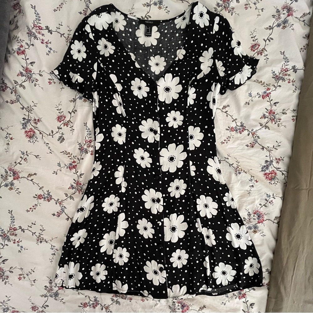 Floral button down dress